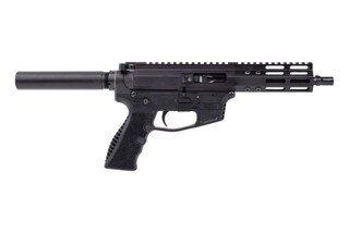 This Foxtrot Mike Products features a shortened 7in barrel but with a 1:10 twist, improved velocity for your 9mm ammunition at longer distances.